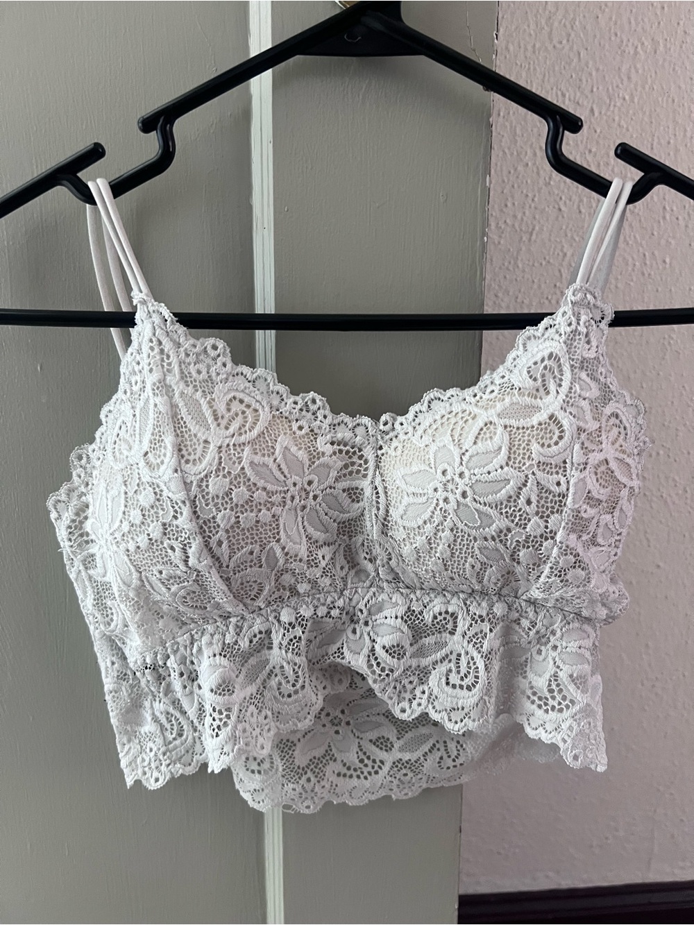 White Lace Bralette Crop Top - Women Intimates & Sleepwear